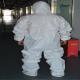 Waterproof White Disposable Suits PP PE Protective Coverall