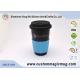 Promotional Gift Porcelain Travel Coffee Mug With Silicone Lid , Starbuck Coffee Mug