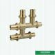 Male Threaded Double Cross Tee Brass Slide Fittings 1/2- 2