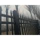 2.1m high x 2.4m width Steel Picket Fence Powder Coated Black Color China supplier