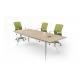 Melamine Surface Office Conference Table , MFC Office Furniture With Power Outlet