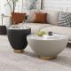 42cm High Marble Topped Pedestal Coffee Table