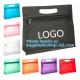 travel use frosted pvc cosmetic zipper bag with logo, zip slider pipping cosmetic hand sample promotion bags, Clear PVC