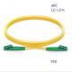 Customized LC/apc-LC/apc SM Duplex Yellow Fiber Optic Patch Cord