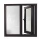 OEM Aluminium Frame Fixed Glass Window , Double Opening Casement Window With Grill