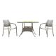 B570mm D600mm Chair Bistro Table And Chairs Set Power Coated Aluminum