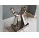 Height 51cm Contemporary Stainless Steel Metal Hand Sculpture For Indoor Decor