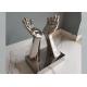 Height 51cm Contemporary Stainless Steel Metal Hand Sculpture For Indoor Decor