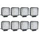 48W Flood LED Vehicle Work Light Square Off-Road Bulb Lamp For Jeep Cabin Boat SUV Truck Car ATVs