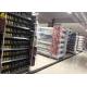 Heavy Duty Supermarket Shelving Base Foot With Adjusting Screw 1.8M High Dark Gray