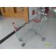 Colorful Powder Coating 240L Supermarket Shopping Carts With Four Wheels