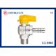 Aluminium Handle Male X Hose Connector Brass Gas Valves