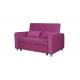 Adjustable Footrest Home Convertible Sofa Bed Upholstered Two Pillow With Cup Holders