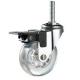 1.5 in clear furniture caster with threaded stem