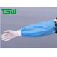 Blue Nonwoven Disposable Sleeve Cover With Knitted Cuff
