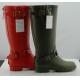 Buckle Red Rubber Womens Rain Boot For Ladies Size 36 With Heel