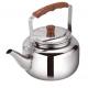 Home and camping metal tea pots 2L hot selling stainless steel natural color whistling kettle