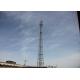 60m Self Supporting Lattice Steel Towers Three Legged For Telecommunication