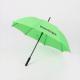 Green Pongee Fabric Promotional Golf Umbrellas With Black Pistol Plastic Handle