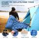 2.7 Foot Press Inflatable 40D Nylon Camping Air Sleeping Pad 660LB