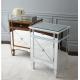 Popular Silver Mirrored Bedside Tables , Durable Mirrored Dresser And Nightstand Set