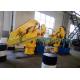 Folding Knuckle Telescopic Flexible Boom Marine Deck Crane In Yellow Lifting