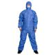 Non Woven Blue Type 5 6 Disposable Coveralls SMS Disposable Suits For Asbestos