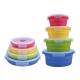 OEM Microwavable Collapsible Silicone Bento Box With Airtight Lid