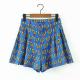 Resort Style Satin Printed Elastic Waist Shorts Women Floral Shorts For Beach
