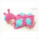 pink blue flower animal butterfly baby hat cap beanie set diaper cover Baby Costume Set