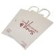 Wine Branded Paper Bags White Kraft Bags With Handles Pantone 221C Printing