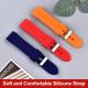 4 Colors Custom Watch Strap , 22mm Silicone Rubber Watch Strap Bands