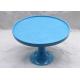 Blue Color Ceramic Cake Stand Dolomite Cake Tools Customized Size / Color
