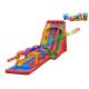 Colorful 3 Lanes Outdoor Inflatable Wet Slides / Big Water Slide for Kids With 18' H Platform