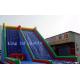Custom Blue Inflatable Water Slide , Kids Entertainment Climbing Wall Inflatable Toys Slide