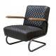 Industrial Style Iron Pipe Vintage Leather Club Chair Defaico Furniture