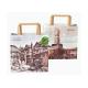 Foldable Kraft Paper Shopping Bags With Logo Print White Color Easy To Carry