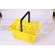 Yellow / Green Supermarket Retail Shopping Baskets SGL-CW02