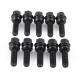 Black Ball Seat Lug Bolts 37mm Shank , Porsche Spare Parts R14 Swivel Washer