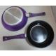 Purple 24cm Nonstick Aluminum Frying Pan With Bakelite Handle