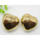 Golden Heart Shaped Stainless Steel Stud Earrings 1320238