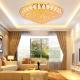 Luxury Crystal Led Ceiling Light Round Bedroom Gold Chandelier