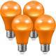 Enclosed Fixtures LED Bulbs For Amber Lighting 360 Degrees Beam Angle A19 Bulb Shape