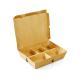 Disposable 5 Squares Wood Pulp Paper Lunch Box for Eco-friendly Fast Food Packaging