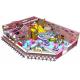 two level candy theme trampoline park kids indoor play gym with ball pool and slide