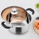 Multi-function Silver Kitchen Cookware Cooking Pot Induction Stock Pot Stainless Steel Soup Pot With Bakelite Handle