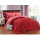 Comforter Set 3pcs Polycotton 1200 Series Combed Cotton Blend Solid Bedding Set Solid Color Embroided Pillow