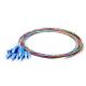 Single Mode Fiber Optic Pigtail SC UPC 12F OS2 Waterproof Pigtail 12 Color