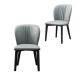 Luxe Shell Pleated Italian Furniture Dining Chairs Pu Leather Luxurious Comfort