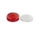 Red Shallow Pot Alnico 5 Magnets With Countersunk Hole